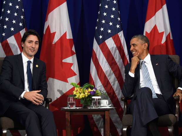 President Barack Obama, right, and Canadian Prime Minister Justin Trudeau announced steps to limit methane emissions from existing oil and natural gas wells.