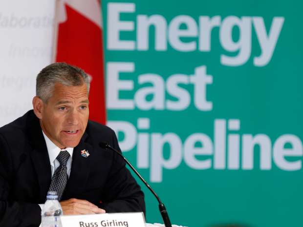 TransCanada CEO Russ Girling. Quebec's environmental regulation agency will begin hearings on Energy East on Monday.