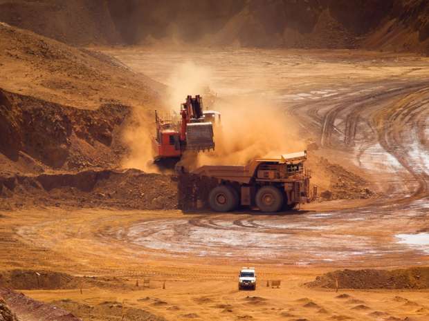 An iron ore mine in Australia.