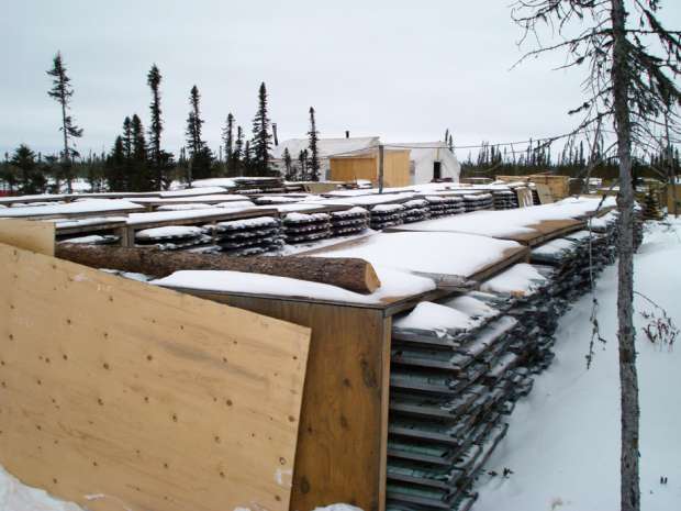 Drill samples from the Ring of Fire sit in stacks in northern Ontario.Development of Northern Ontario's mineral-rich belt could be in for a boost after a court ruled a small mining company should not have exclusive access to a transportation corridor. 