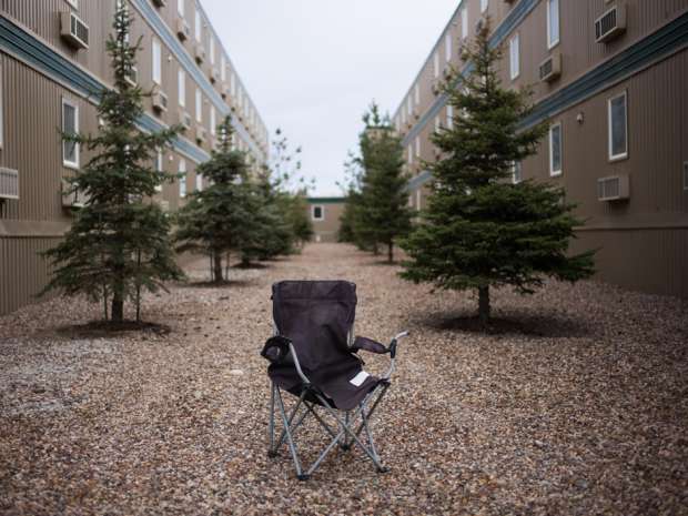 An empty migrant workers camp, on April 29th, 2015, north of Fort McMurray, Canada. The federal government has confirmed plans to provide $251.4 million to Alberta under a program designed to help provinces hit by sudden revenue downturns.