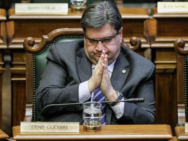 Montreal mayor Denis Coderre appeared to back off somewhat from his radical opposition to the Energy East pipeline, after meeting with Prime Minister Justin Trudeau on Tuesday.