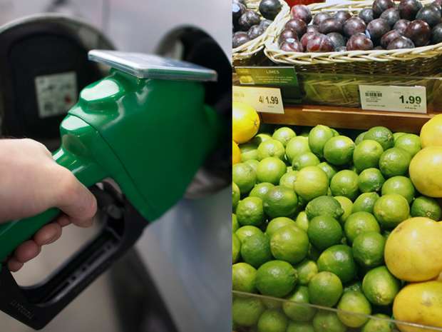 Savings at the gas pumps may be smaller than consumer think but the increase in the price of groceries is for real, experts say.