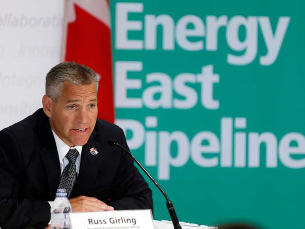 TransCanada CEO Russ Girling. Quebec's environmental review agency is scheduled to begin a second round of public hearings into the Energy East proposal on April 25.